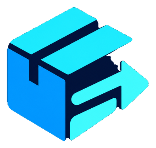 Parcel box, cut out from its background